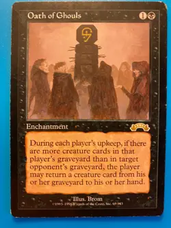 MTG 1x Oath of Ghouls # 69 Exodus Legacy Magic the Gathering Card x1 MP - Image 1