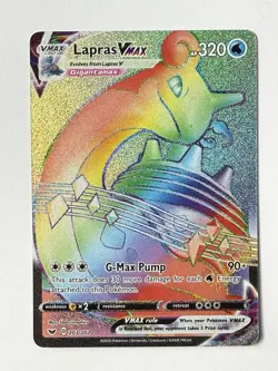 Lapras VMAX - 203/202 - Pokemon Sword & Shield Base Set Secret Rare Card NM - Image 1