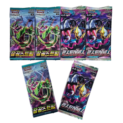 8 PACKS SWSH Pokemon TCG Cards Evolving Skies+Lost Origin Booster Sealed KOREAN - Image 1