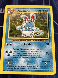 Azumarill 2/111 Neo Genesis Holo Rare Pokemon Card - MP - Image 1