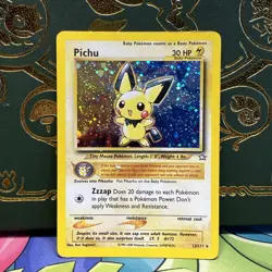 Pichu - 12/111 - Pokemon Neo Genesis Unlimited Holo Rare Card WOTC HP / DMG - Image 1