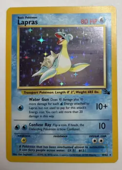 Lapras 10/62- Fossil Unlimited Pokemon Card Holo Rare - LP - Image 1