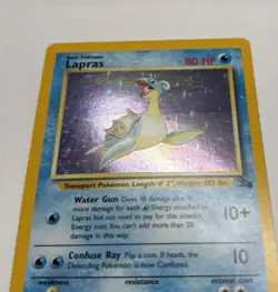 Lapras 10/62- Fossil Unlimited Pokemon Card Holo Rare - LP - Image 5