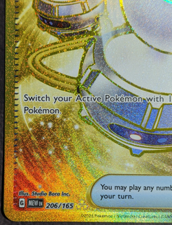 Switch 206/165 S&V 151 (MEW) NM ⭐ Gold Hyper Rare Full Art Pokemon Card - Image 5