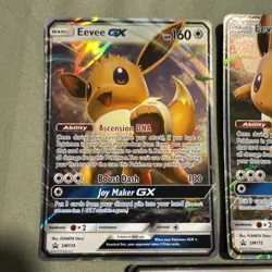 Eevee GX SM174, 175, 176 Sun & Moon Ultra Rare Black Star Promo Pokemon Card - Image 2