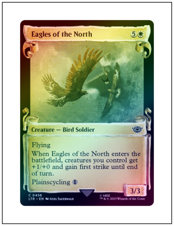 1x Eagles of the North, Showcase Scroll Foil, LOTR, Magic MTG NM - Image 1