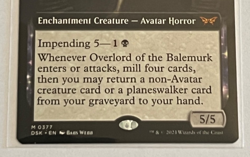 MTG Overlord of the Balemurk - Extended Art - Duskmourn - #377 - Image 3