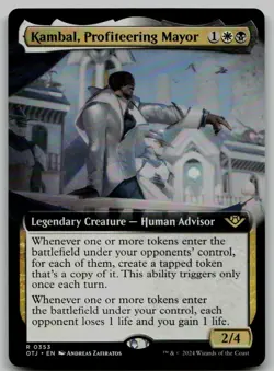 Kambal, Profiteering Mayor (Extended Art) R Outlaws of Thunder Junction 353 NM - Image 1