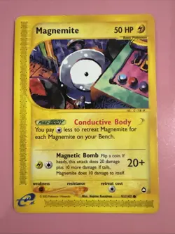 POKEMON AQUAPOLIS MAGNEMITE CARD - Image 1