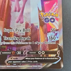 Pokemon Mewtwo V Ultra Rare Full Art Holo 072/078 Pokemon GO 220 HP - Image 3