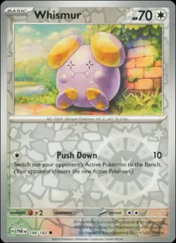 Pokemon - Whismur #148/182 - SV04: Paradox Rift Reverse Holo - Image 1