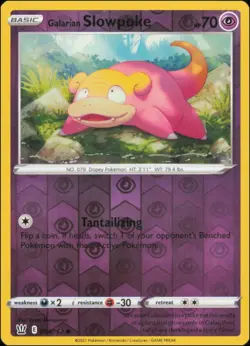 Pokemon - Galarian Slowpoke #054/163 - SWSH05: Battle Styles Reverse Holo - Image 1