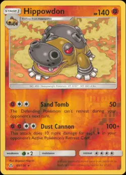 Pokemon - Hippowdon #69/156 - SM - Ultra Prism Reverse Holo - Image 1