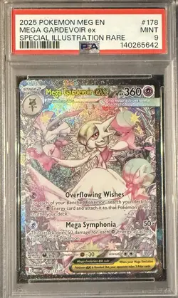 2025 Pokemon Mega Evolution Gardevoir EX 178 PSA 9 - Image 1