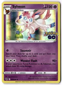 Sylveon Holo Holo Rare Pokemon GO 035/078 NM - Image 1