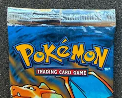 Pokemon 1999 Sealed Base Set Unlimited Booster Pack Charizard Artwork WOTC - Image 2