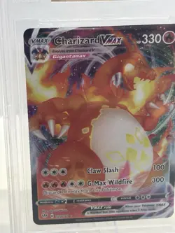 Pokemon TCG Charizard VMAX URR #20 Darkness Ablaze Sword & Shield. Crack! 9.5 - Image 2