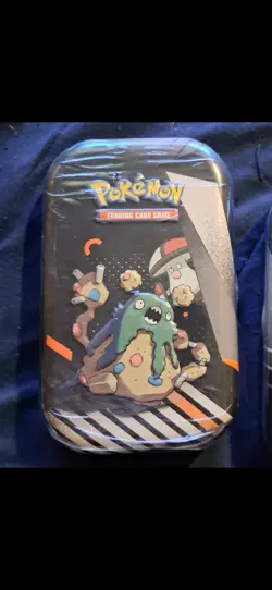 Pokemon TCG S&V Black Bolt and White Flare Unova Mini Tin Garbodor & Amoonguss ! - Image 1
