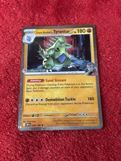 Team Rocket's Tyranitar (Pokemon Center Exclusive) Stamped 096/182 Near Mint - Image 1