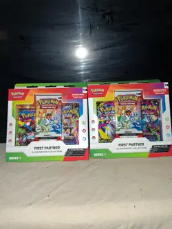 Pokemon TCG First Partner Illustration Collection Box Series 1 (LOT OF 2 SEALED) - Image 1