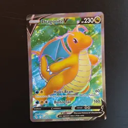 Dragonite V Full Art Ultra Rare Holo 076/078 Pokemon GO HP 230 - Image 1