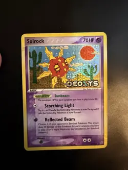 Pokemon TCG Solrock EX Deoxys 47/107 Reverse Holo Stamped 2005 Rare - Image 1