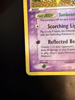 Pokemon TCG Solrock EX Deoxys 47/107 Reverse Holo Stamped 2005 Rare - Image 5