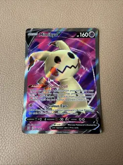 Pokemon Mimikyu V Ultra Rare Full Art Holo Swsh05 Battle Styles 148/163 TCG - Image 1