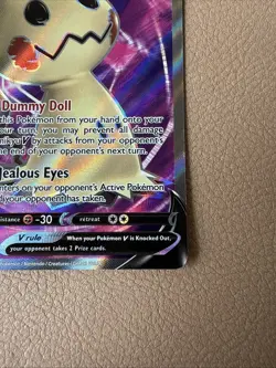 Pokemon Mimikyu V Ultra Rare Full Art Holo Swsh05 Battle Styles 148/163 TCG - Image 4