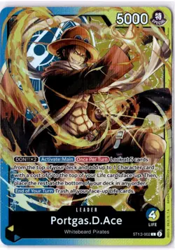 Bandai One Piece Portgas D Ace ST13-002 Leader Foil - Image 1