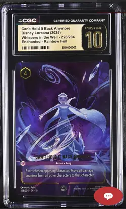 2025 DISNEY LORCANA WHISPERS EN 10 ENCHANTED ELSA #228 CANT HOLD IT BACK ANYMORE - Image 4