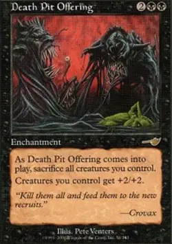 MTG magic cards 1x Death Pit Offering Nemesis Light Play, English - Image 1