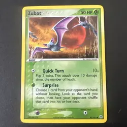Pokemon Card - Zubat Hidden Legends 83/101 Common Reverse Holo MINT - Image 1