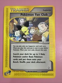 POKEMON AQUAPOLIS POKEMON FAN CLUB TRAINER CARD - Image 1