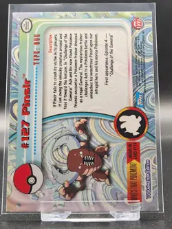 Pokemon Card - Pinsir #127 - Pokemon Topps Series 3 - Silver Foil - Blue Logo - Image 2