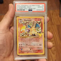 2021 Pokemon Celebrations Charizard PSA 10 Classic Collection Holo 4/102 - Image 1