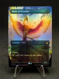 Birds of Paradise (Anime Borderless) Ravnica Remastered Foil NM - Image 1