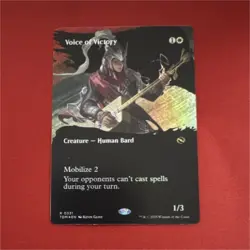Magic: The Gathering Voice of Victory TDM Rare Creature Human Bard MTG FOIL - Image 1