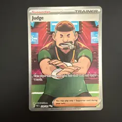 Judge 228/091 Paldean Fates Ultra Rare Full Art Trainer Pokemon TCG S&V - Image 1