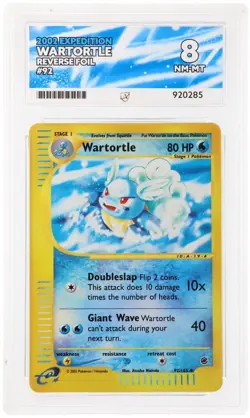 WARTORTLE REVERSE FOIL- ACE 8 NM-MT-92/165-E SERIES 2002 EXPEDITION POKEMON TCG - Image 1