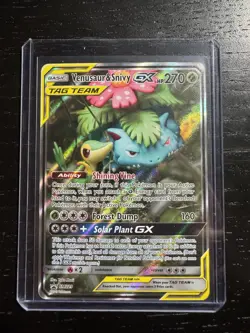 Pokemon Venusaur & Snivy GX TAG TEAM Promo Holo SM229 SM Card - Image 1