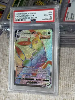 PSA 10 💎 2021 POKEMON SWSH FA/UMBREON VMAX EVOLVING SKIES-SECRET #214 - Image 2