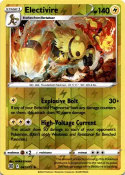 ELECTIVIRE 047/172 R BRILLIANT STARS POKEMON REVERSE HOLO MP - Image 1