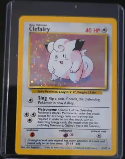 The Pokemon Company Clefairy Base Set Holo Rare 5/102 1999 English 40 HP - Image 1