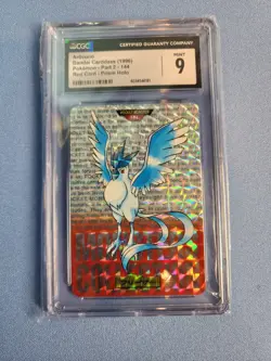 Pokemon: Articuno Part 2 #144 Red Japanese Prism 1996 Bandai Carddass - CGC 9 - Image 3