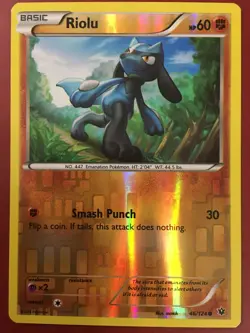POKEMON RIOLU 46/124 FATES COLLIDE COMMON REVERSE HOLO NEAR MINT - Image 1