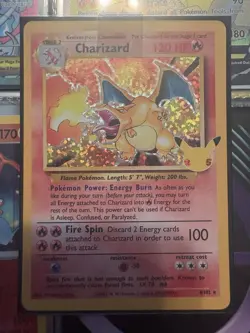 Pokemon Charizard 4/102 Base Set Holo Rare Full Art 120 HP Card English - Image 1