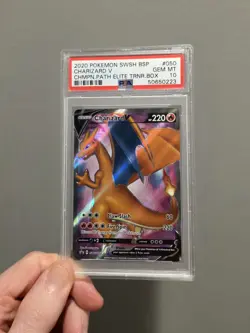 POKEMON 2020 SWSH CHAMPION'S PATH CHARIZARD V 050 PSA 10 - Image 1