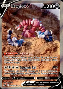 Drapion_GG49/GG70 Ultra Rare Crown Zenith Yuka Morii Clay Art Pokemon TCG NM - Image 1