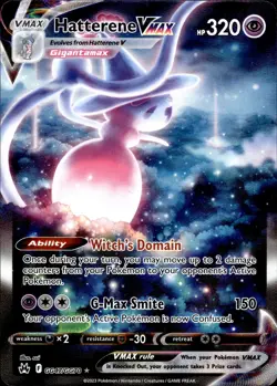 Hatterene VMAX GG47/GG70 Crown Zenith Galarian Gallery Ultra Rare NM Pokemon TCG - Image 1